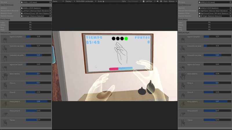 Kuracy gesture tracking and XR interaction debug view