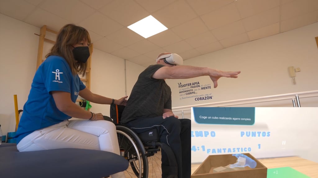 Kuracy patient session with therapist support